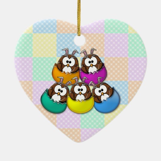 Osteruhu - Regenbogen Keramikornament (Hinten)