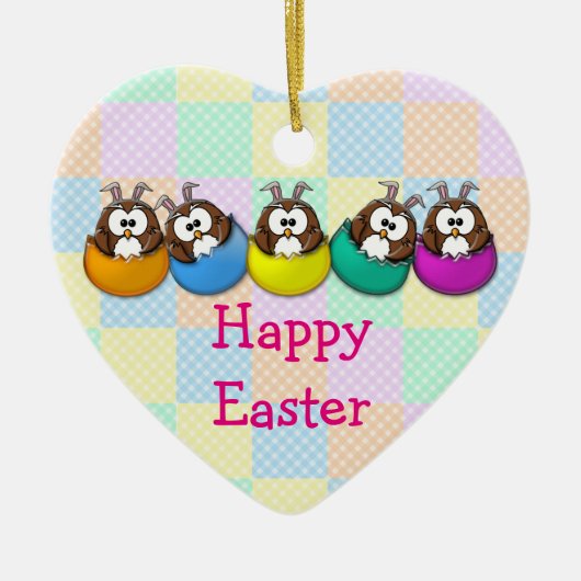 Osteruhu - Regenbogen Keramikornament (Vorne)