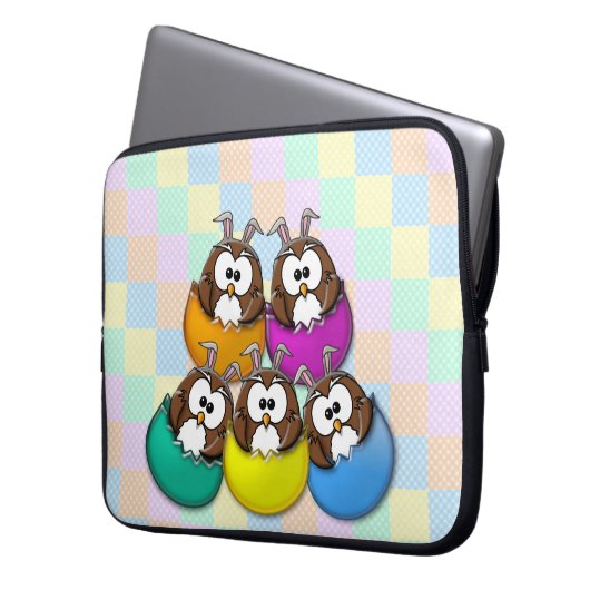 Osteruhu - Regenbogen Laptopschutzhülle (Vorderseite Links)