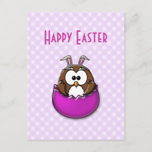 Osteruhu - rosa feiertagspostkarte