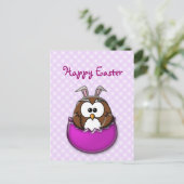 Osteruhu - rosa feiertagspostkarte (Stehend Vorderseite)
