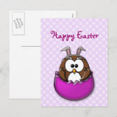 Osteruhu - rosa feiertagspostkarte (Vorne/Hinten)