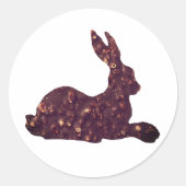 Osterumschläge, Braunschokolade Runder Aufkleber (Vorderseite)