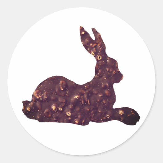 Osterumschläge, Braunschokolade Runder Aufkleber (Vorderseite)