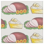 Osterurlaub Abendessen Salami Cream Pie Feinschmec Stoff (Nahaufnahme)