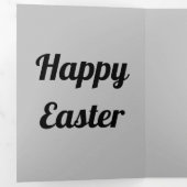 Osterurlaub Business Grau Dreifach-Ferienkarte Dreifach Gefaltete Urlaubskarte (Innen Erste Seite)