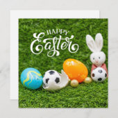 Osterurlaub mit Fußball Ostern Bunny (Vorne/Hinten)