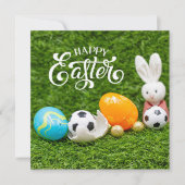 Osterurlaub mit Fußball Ostern Bunny (Vorderseite)