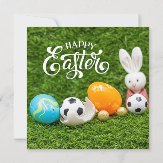 Osterurlaub mit Fußball Ostern Bunny (Vorderseite)