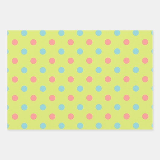 Osterurlaub Polka Dot Pattern Collection Geschenkpapier Set (Vorderseite)