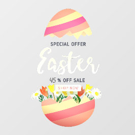 Osterverkaufte Blume kaufen Prozent billiger Fensteraufkleber