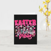 Ostervibes - Familie der Ostercharakter des Horror Karte (Gelbe Blume)