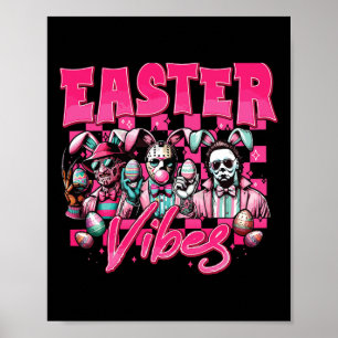 Ostervibes - Familie der Ostercharakter des Horror Poster