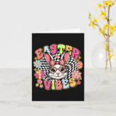 Ostervibes Floral Bunny Rabbit Egg Coquette Bow Karte (Gelbe Blume)