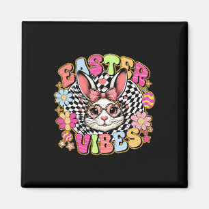 Ostervibes Floral Bunny Rabbit Egg Coquette Bow Magnet