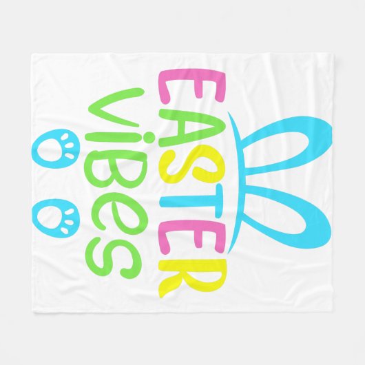 Ostervibes Pastel Fleecedecke (Vorderseite (Horizontal))