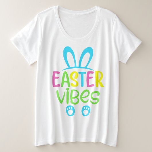 Ostervibes Pastel Große Größe T-Shirt (Design vorne)