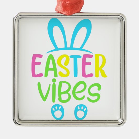 Ostervibes Pastel Ornament Aus Metall (Vorne)