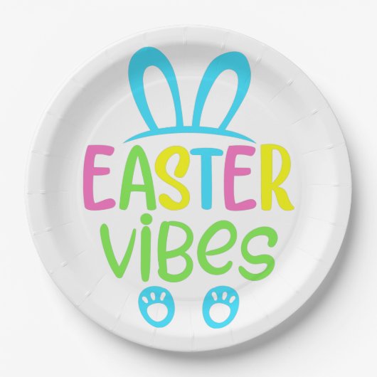 Ostervibes Pastel Pappteller (Vorderseite)