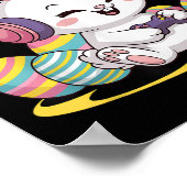 Ostervideo Game Bunny Gaming Controller Gamer Bo Poster (Ecke)