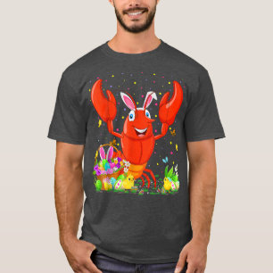 Ostervierkantenhummer Fisch Hase Ei Jagd Hummer Os T-Shirt