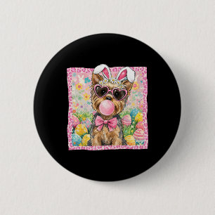 Ostervierkanterrier-Hundemama Osterhase Frühling Button
