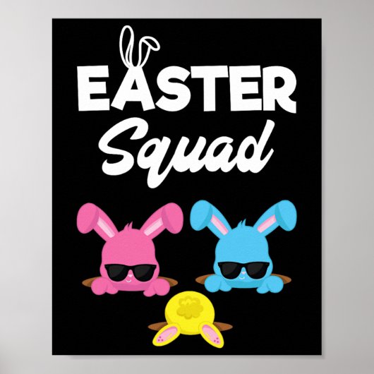 Osterviertel - Familie passt Osteroutfit Ei Hun Poster (Vorne)