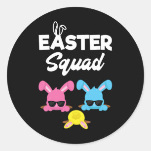 Osterviertel - Familie passt Osteroutfit Ei Hun Runder Aufkleber