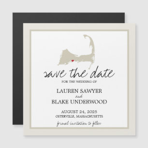 Osterville Cape Cod Wedding Save the Date Magneteinladung