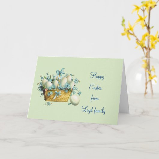 OsterVintag Karte (Gelbe Blume)