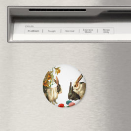 OsterVintage Bunnies mit Blick auf Süßeier, ZSSG Magnet