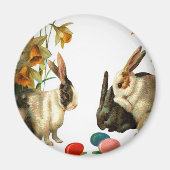 OsterVintage Bunnies mit Blick auf Süßeier, ZSSG Magnet (Vorne)