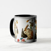 OsterVintage Bunnies mit Blick auf Süßeier, ZSSG Tasse (Vorderseite Links)