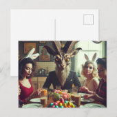 OsterVintages Candy Dinner Horror Postkarte (Vorne/Hinten)