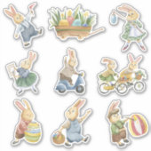 OsterVinyl Stickers Bunnies und Eier Aufkleber (Vorderseite)