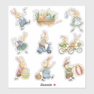 OsterVinyl Stickers Bunnies und Eier Aufkleber