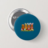 Ostervliesohrhaseeier Frühling Jesus Button (Vorne & Hinten)
