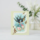 Ostervögel Feiertagspostkarte (Stehend Vorderseite)