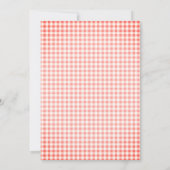 Ostervolk Art Bunny Rabbit Pink Gingham Egg Hunt Einladung (Rückseite)