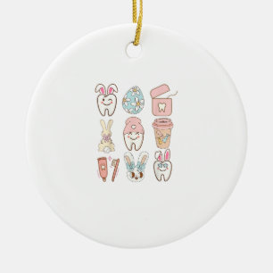 Ostervollassistent Zahn-Bunny-Zahnarzt T-Shirt Keramik Ornament