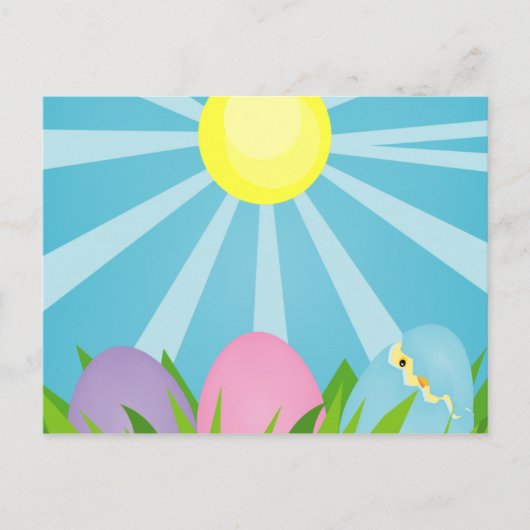 Ostervormittag glücklicher Ostern Postkarte (Vorderseite)