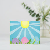 Ostervormittag glücklicher Ostern Postkarte (Stehend Vorderseite)