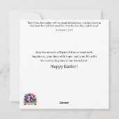 Ostervormittag Lamm Schöner Blumenwald Feiertagskarte (Rückseite)