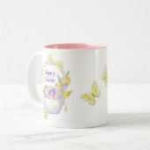 Ostervormittag Zweifarbige Tasse (Vorderseite Links)