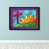 Ostervormittagsausdruck Leinwanddruck (Insitu (Holzboden))