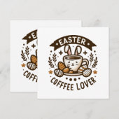 Ostervormittagsbraun Einladung (Vorne/Hinten)