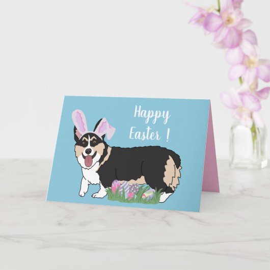 Osterwalish Corgi Pup Karte (Orchidee)