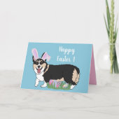 Osterwalish Corgi Pup Karte (Vorderseite)