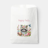 Osterwasserfarbe Raccoon Eier und Blume Geschenktütchen (Vorderseite)