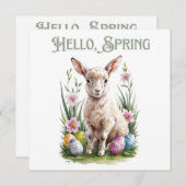 Osterwasserklumpen, Eier & Blume Einladung (Vorne/Hinten)